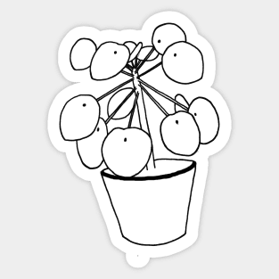 Pilea House Plant Sticker